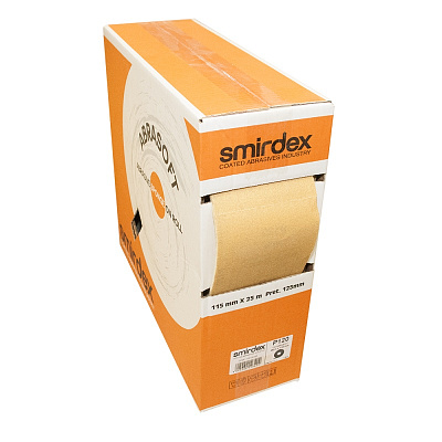 P120 115*125мм*25м SMIRDEX 135 Abrasoft  Абразивная бумага на поролоновой основе в рулоне с перфорацией 135120120