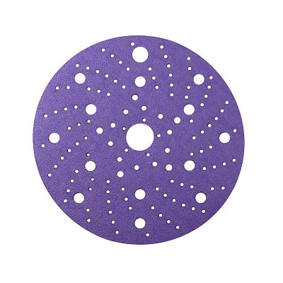 Диск шлифовальный на пленочной основе Sandwox 328 Purple Zirconia Multi holes (150мм, Р220, 100шт) 328.150.220.LC
